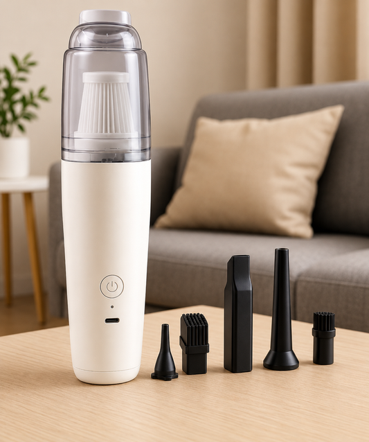 Portable Handheld Vacuum Cleaner for Car & Home, Cordless Mini Vacuum with HEPA Filter, USB Rechargeable, Multi-Nozzle Cleaning Kit for Desk, Sofa, Car, Keyboard & Pet Hair